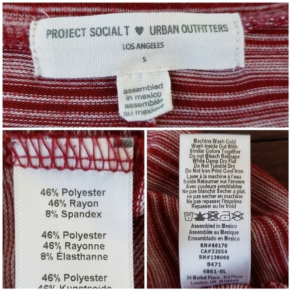 Project Social T x UO red & white striped knit top - Picture 6 of 8